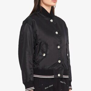 Miu Miu Cat Embroidery Bomber Jacket Authentic